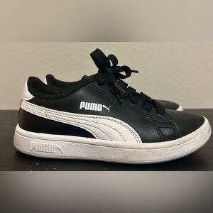 Puma toddler black&white lace shoes- size 12c